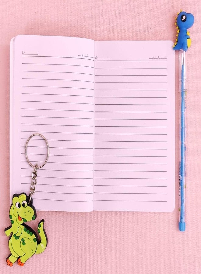 تارا13 مجموعة أدوات مكتبية للأولاد من تيرا ١٣، علبة أقلام رصاص للأولاد (عبوة من ٩ قطع)، حقيبة أدوات مكتبية برسومات كرتونية، غطاء صلب بتصميم ديناصور، حافظة صلبة للأطفال، طقم أقلام رصاص وممحاة، هدايا تذكارية - Image 3